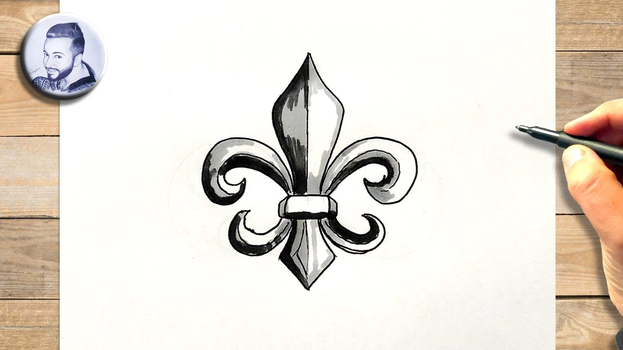 comment-dessiner-une-fleur-de-lys-royale-youtube
