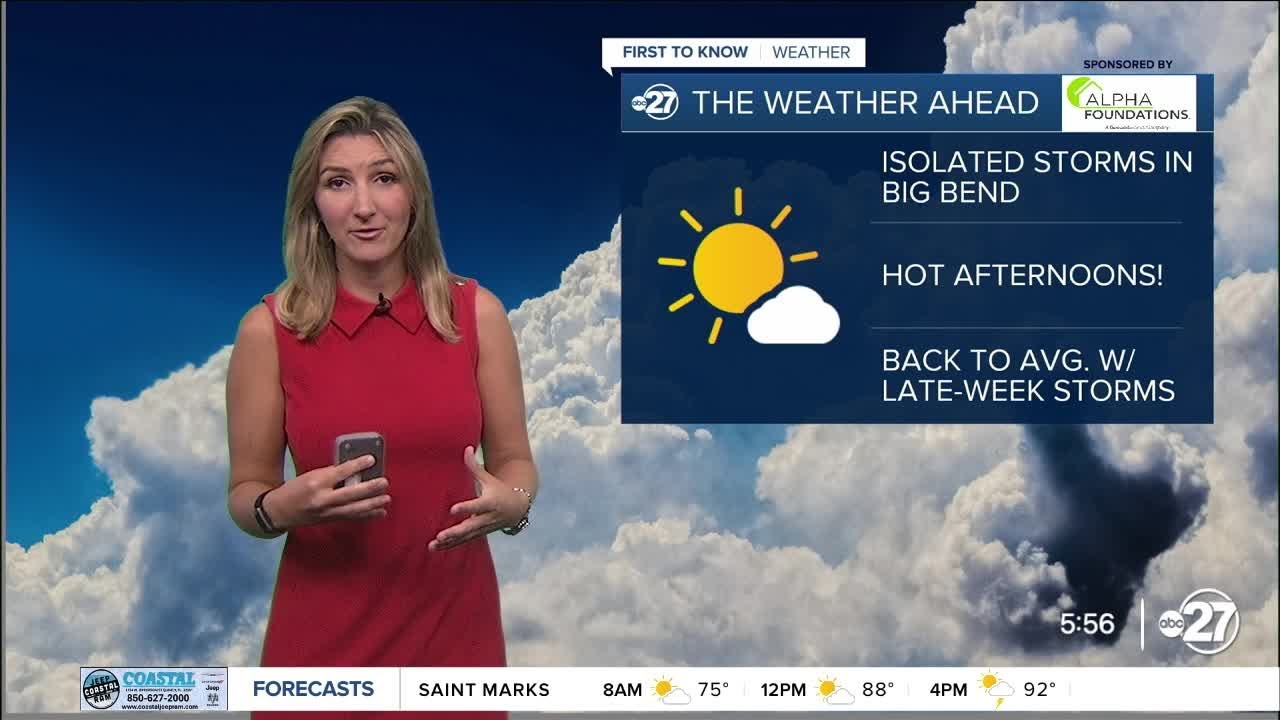 Keeping rain chances down but heat up Tuesday - YouTube