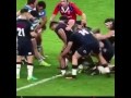 England wing jonny may trying to go into a scrum