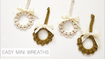 DIY: EASY MINI WREATH ORNAMENTS | MACRAME TUTORIAL | STEP BY STEP | EASY MACRAME | CHRISTMAS CRAFTS
