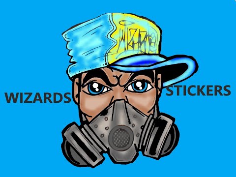 WIZARDS GRAFFITI STICKER