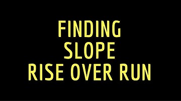 Finding Slope using Rise/Run