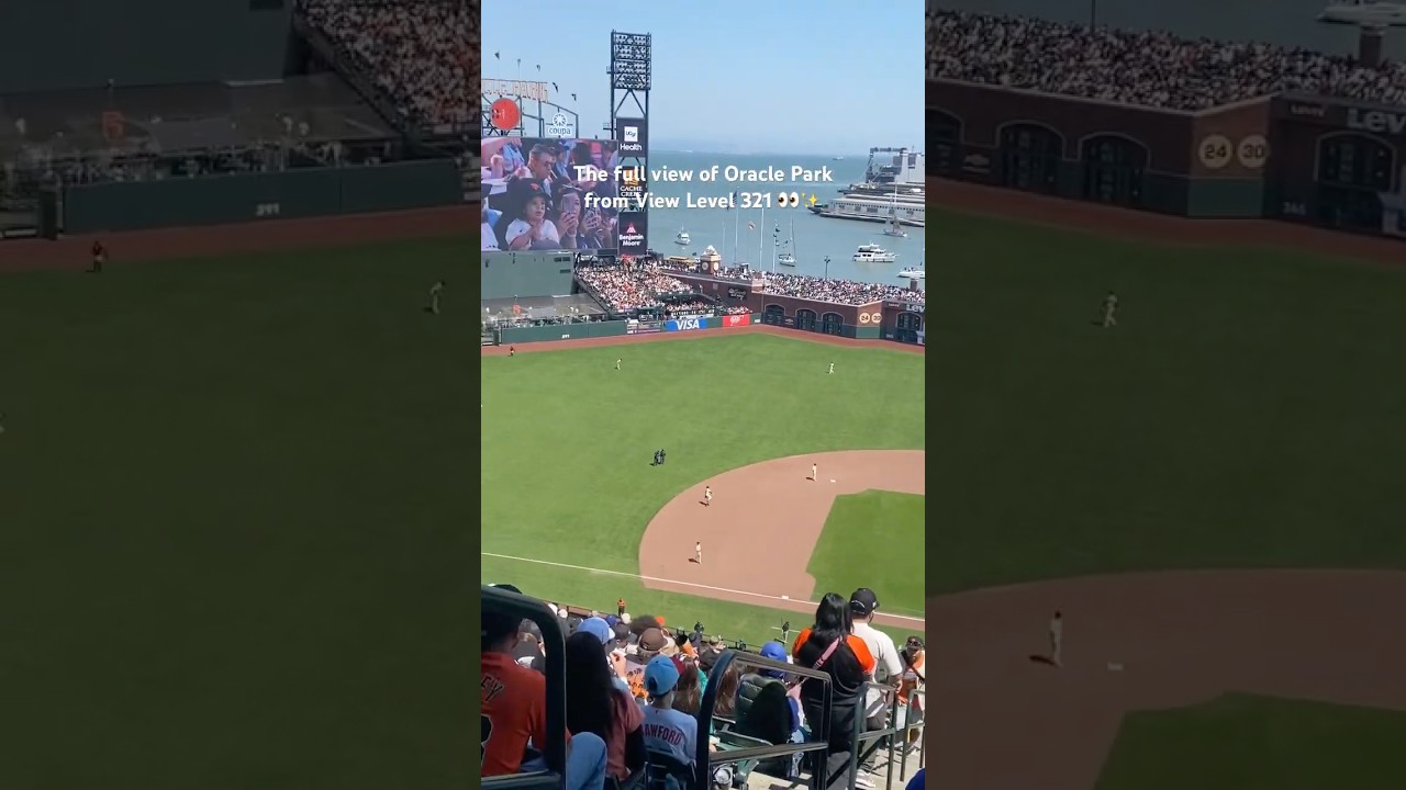 The full view of Oracle Park from View Level 321 👀✨ 