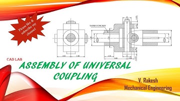 How to draw an assembly of universal coupling in AutoCAD (part 3/3)