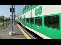 GO Transit Lakeshore West Train arriving at Clarkson Station in Mississauga, ON (7/16/25)