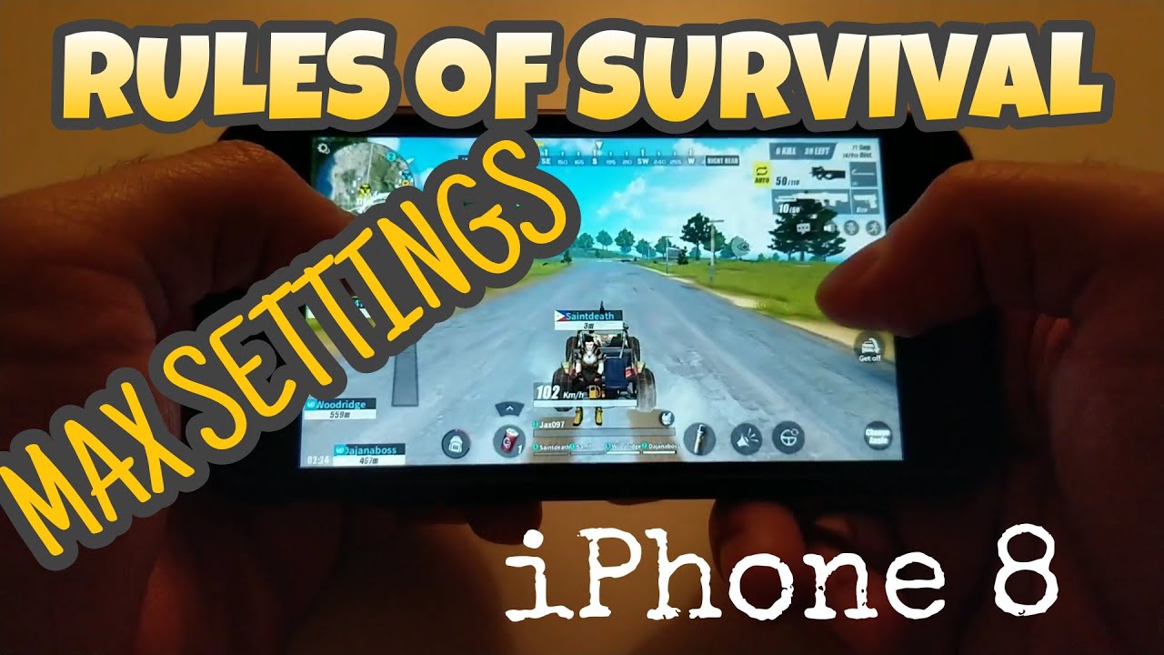 RULES OF SURVIVAL MAX SETTINGS - iPhone 8