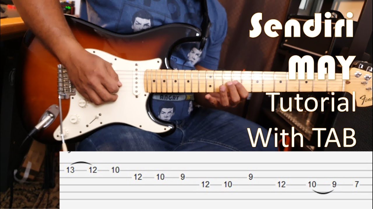 MAY - Sendiri - Guitar Intro & Solo Tutorial with TAB