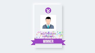 Beautiful Winner Card | On Hover Confetti Animation