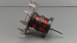 Make free energy generator 220v electricity from magnetic gear and 100% copper coil transformer