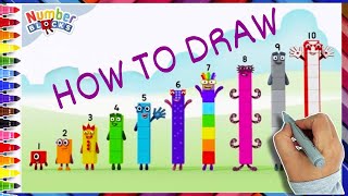 (Numberblocks) How To Draw Numberblock One TO Ten | Drawing & Coloring Tutorial For Kids | Art Ideas