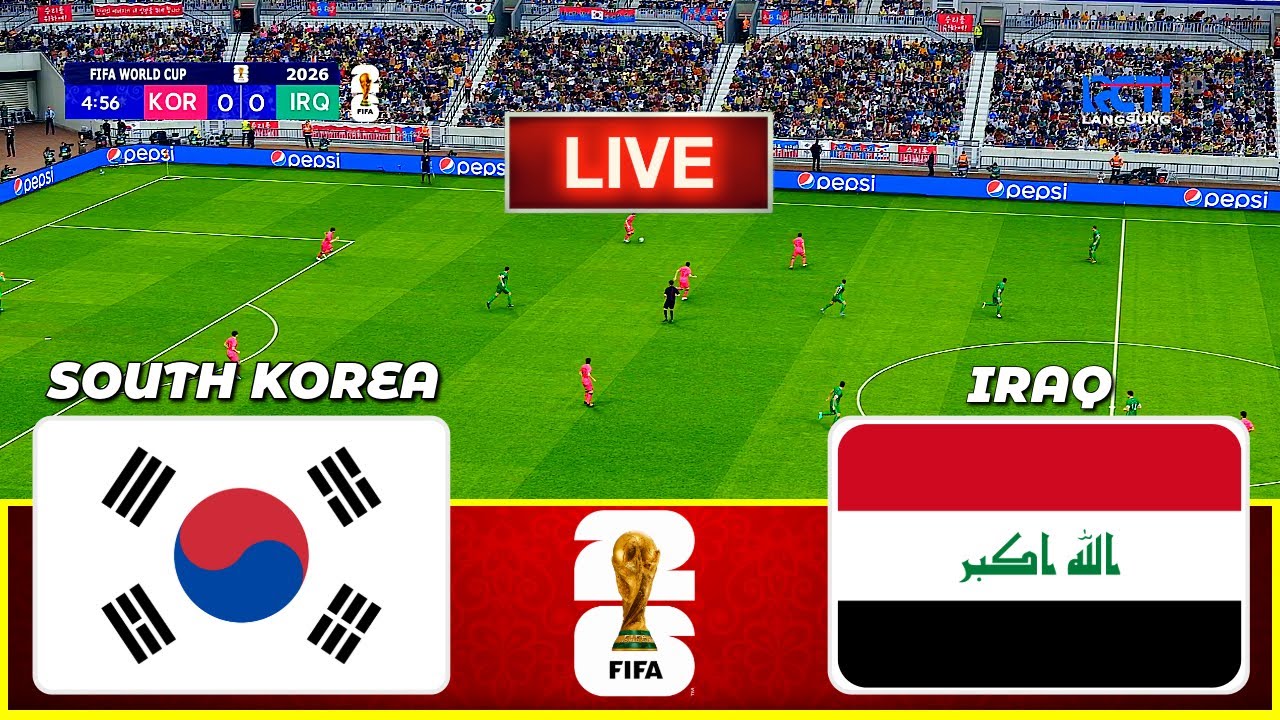 LIVE🔴| SOUTH KOREA vs IRAQ - FIFA World Cup Asian qualifiers | Full ...