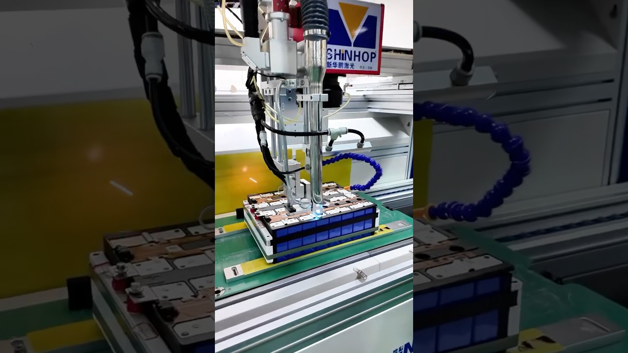 GeePower ESS solar energy storage system lithium battery pack automatic laser welding in factory