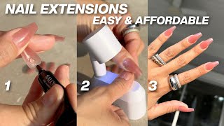 HOW TO DO SALON X-TEND GEL NAIL EXTENSIONS LIKE A PRO (AT HOME) *EASY AND AFFORDABLE* screenshot 2