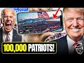 History trump throws largest political rally ever seen in america  100000 in a blue state 