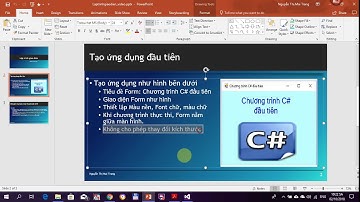 Tạo ứng dụng Windows Form đầu tiên