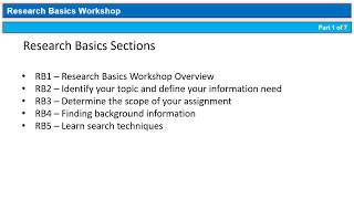 Research Basics Part 1