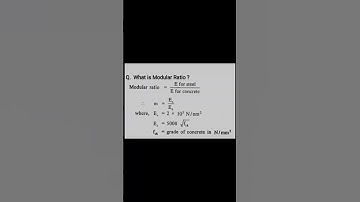 What is the modular Ratio!! Civil Engineering #shorts