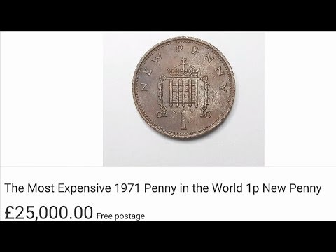 UK 1971 1 New Penny Coin SELLING On EBAY £25000