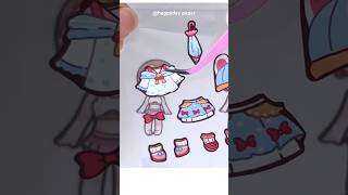 Cute Paper doll stickers ASMR #cute #papercraft #asmr #dressup #sticker #kawaii