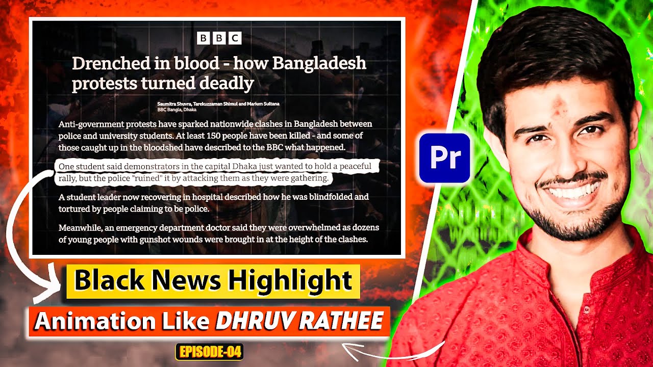 How To Make Black & White News Highlight Animation in Premiere Pro 2025 Like 