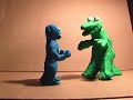 green Godzilla vs blue Kong