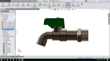 solidworks tutorial #22 : how to create sketch water tap/ karan air