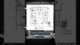 2D Floor Plan (40'X40') #viral #2d #islamicvideo