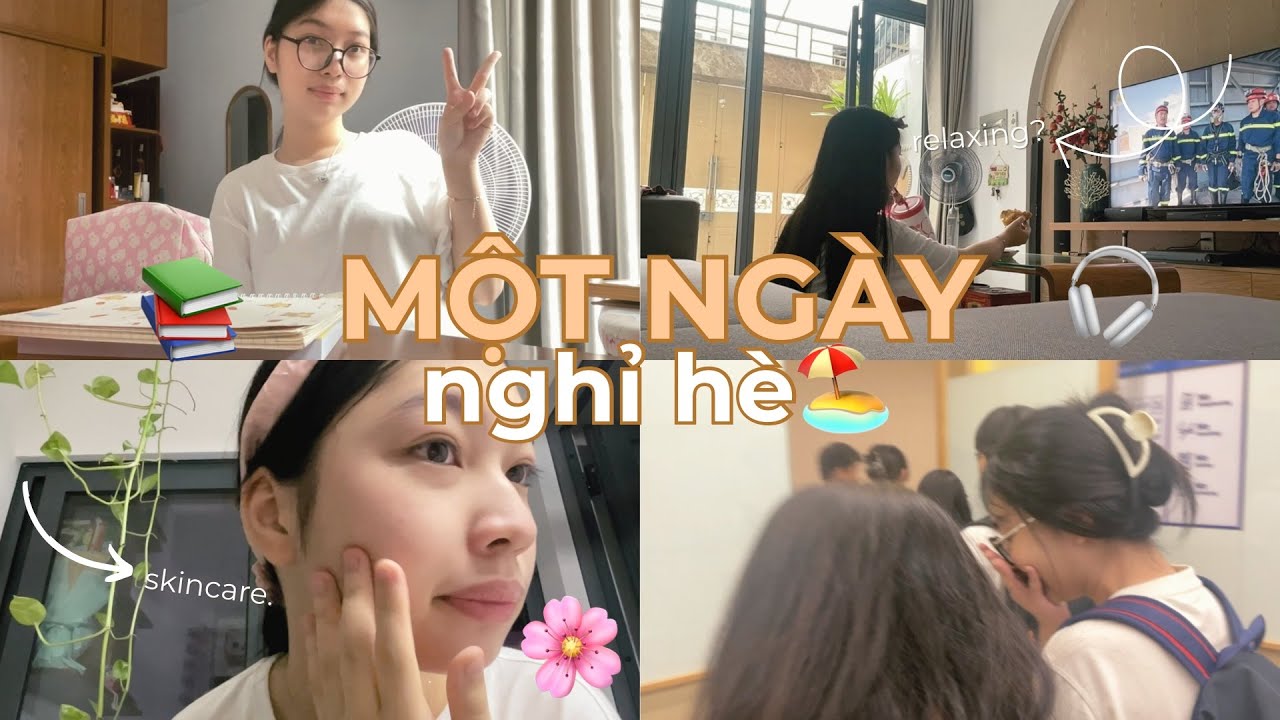 DAILY VLOG | Một ngày nghỉ hè của học sinh cấp 2 ở VN 🇻🇳 , Relaxing, Selfcare , Studying ☀️🍦🍹