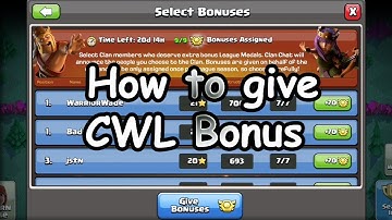 How to give CWL Bonus | Clash of Clans CWL | CWL Medal Distribution