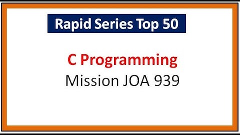 #Rapid_Series C Programming  Objective Questions |JOA 965 | rrb po bank nvs computer awareness kvs C