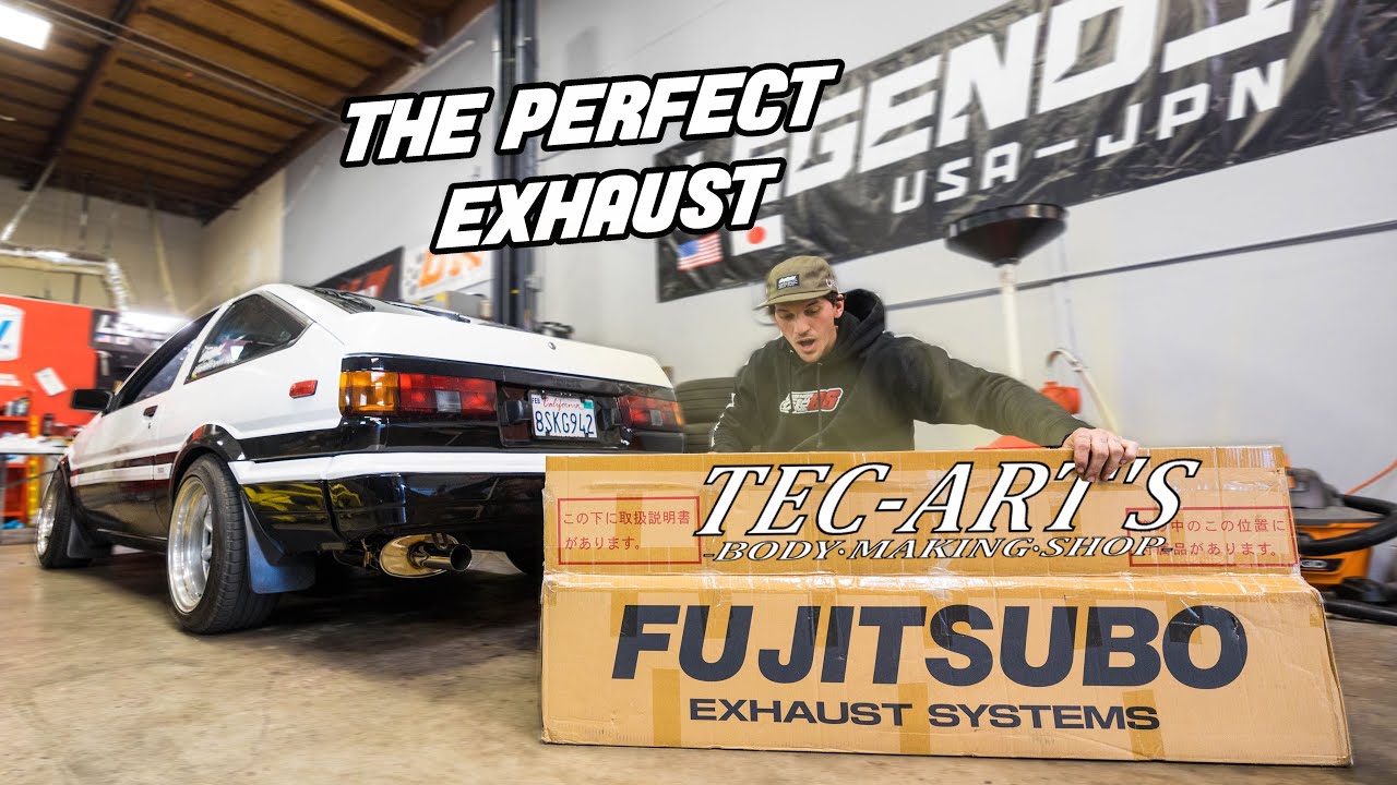 Building INITIAL D STYLE AE86 Ep. 3 TecArts Exhaust Install *THE PERFECT EXHAUST* YouTube