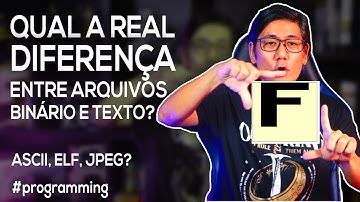 Qual a REAL diferença entre Arquivos Binário e Texto?? 🤔