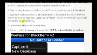 Cómo utilizar su base de datos de KeePass en su Blackberry