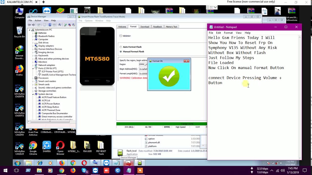 Symphony V135 FRP Reset Without Box & Dongle MT6580 Android 8.1 Oreo