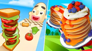 Sandwich Runner | Pancake Run - All Level Gameplay Android, iOs - NEW APK UPDATE.