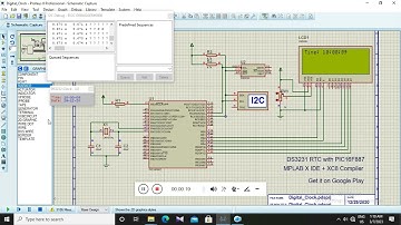 PIC16F887 + DS3231 Real Time Clock Demo - "PIC Projects" Mobile App