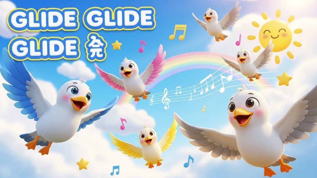 Alas de Gaviota Van Glide Glide Glide 🕊️ | Rimas Infantiles y Canción para Bebés