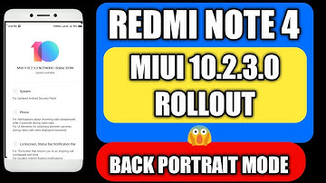 Redmi Note 4 Miui 10.2.3.0 Stable Update Rollout | Redmi Note 4 Miui 10.2.3.0 Back Portrait Mode