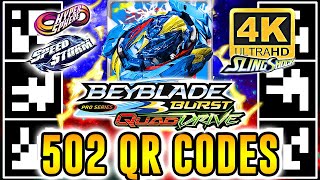 ALL 502 QR CODES BEYBLADE BURST QUAD DRIVE APP IN 4K! Beyblade Burst QR Codes