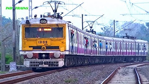 Speedy 09 Coach & 12 Coach EMU Local Train Speeding in huge Curve back to back | Eastern Railways