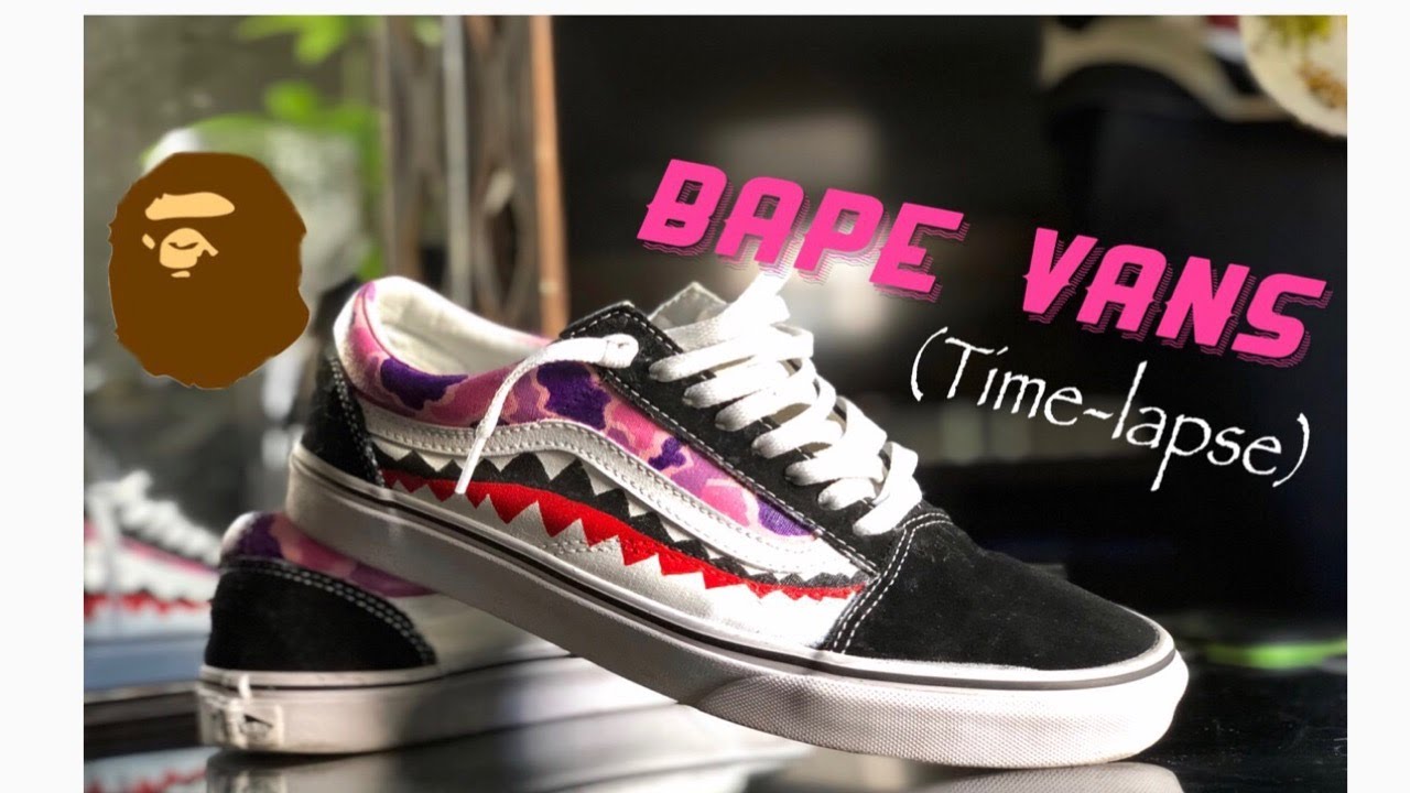 bape vans pink