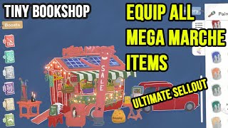 How to Equip all Mega Marche items (the ultimate sellout) : Tiny Bookshop Mega Fan Achievement 📢