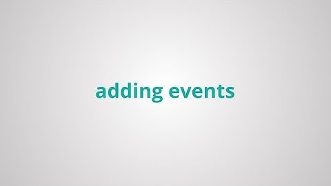 Add Events