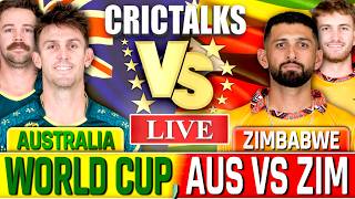 🔴 Australia vs Zimbabwe, World Cup, Live Cricket, AUS v ZIM Live Match Today Score, Commentary screenshot 3