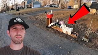 PEOPLE THROW AWAY SOME FREAKY THINGS! Trash Picking Ep. 400!