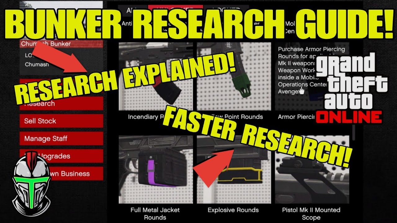 how to research in gta 5 bunker