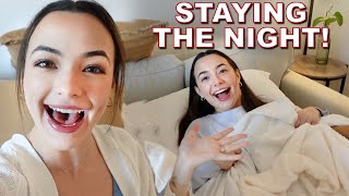 Spending the Night at My Twin Sisters New House! - Merrell Twins