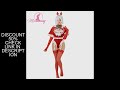 MOBBUNNY Women Christmas Lingerie Set 2B Cosplay Costume Red Bodysuit with Short Cape and Gloves Th