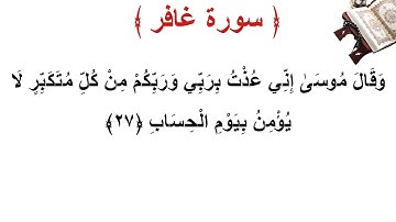 سورة غافر الأية 27