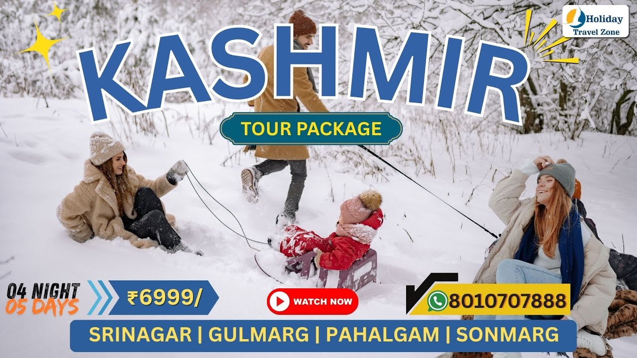 Kashmir Tour Package INR. 6999 | Get 30% OFF | Gulmarg Sonamarg Pahalgam | Book Now 8010707888